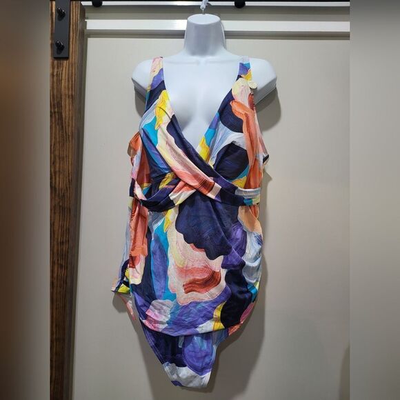 ARTESANDS Art A La Rue Delacroix One Piece NWT size 24 multi-color - Picture 3 of 5